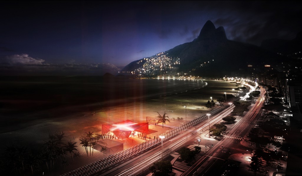 Pavilion_Ipanema_Beach_01_NIGHT_DANISH_FLAG_COLOURS