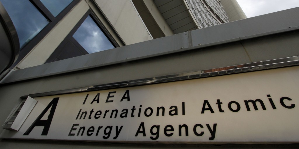 Outside view of the UN building with the International Atomic Energy Agency, IAEA, office inside, at the International Center, in Vienna, Austria, on Friday, June 8, 2012. The U.N. nuclear agency has started new talks with Iran aimed at getting access to what it suspects was the site of secret tests to make nuclear arms. (AP Photo/Ronald Zak)